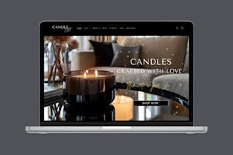 design candle shopify store candle store candle website candle shopify website