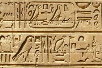 convert hieroglyphics to text and decode cave paintings