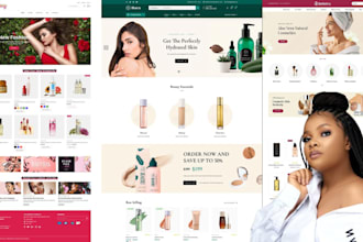 beauty website salon website spa skincare cosmetic website hair extension store
