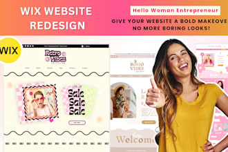 design and redesign wix website, wix expert, bold makeover no more boring looks