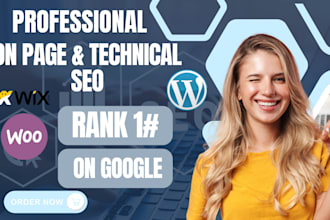 do on page seo, technical optimization for wordpress shopify wix squarespace