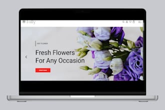 design flower shopify store flower website flower store, florist shopify website