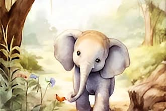 hand print watercolor style award winning children story books