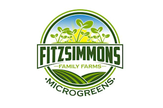 design eye catchy microgreen logo with in shot time