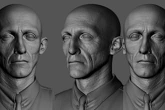 sculpt 3d head model 3d sculpture character model 3d face dnd for 3d printing