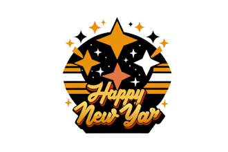 make looks nice happy new year 2025 logo