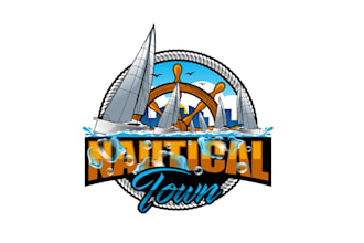 design beautiful nautical logo with satisfaction guaranteed