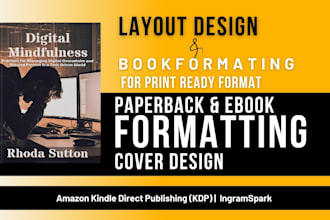 design and format ebook and paperback for amazon KDP and ingramspark