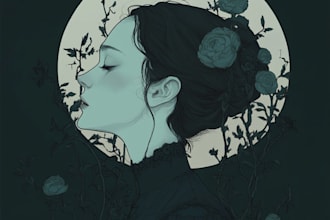 make a awesome dark art illustration