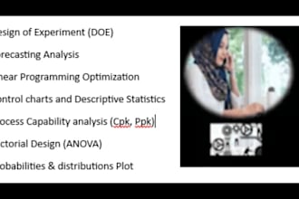 do any type of statistical analysis in minitab, excel and spss