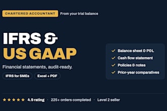 prepare ifrs and US gaap financial statements from your trial balance