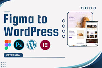 convert figma or psd to wordpress website design or figma to elementor