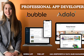 build new or complete your bubble adalo flutterflow mobile and web application