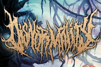 make custom brutal death metal, deathcore logo for your band
