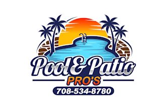 design eye catching pool service logo without any copyright concept