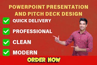 create design redesign deliver modern do powerpoint presentation and pitch deck