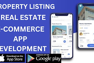 develop real estate marketplace app, property listing app, ecommerce website