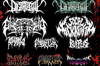 design your black, slamming, brutal, death metal band logo
