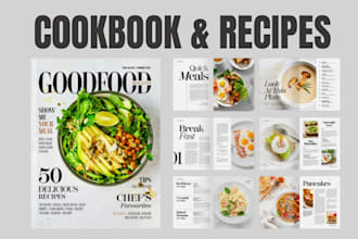 design and format cookbooks, recipes book for ebooks, blogs, workbook, and KDP