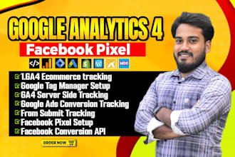 setup google analytics 4, ga4 ecomerce tracking, ads conversion tracking GTM