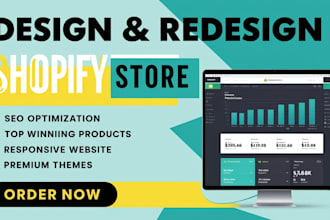 build shopify store design, create shopify dropshipping store or shopify store