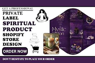design spiritual product shopify store psyche spiritual devotional store website