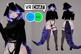 vrchat avatar vrc character nsfw fursona model vrc vtuber furry avatar unity