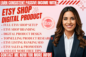 setup etsy shop, etsy digital products, etsy seo listings, etsy digital products