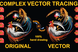 manually vectorize, tracing, redraw, trace, convert to high resolution ai, dxf