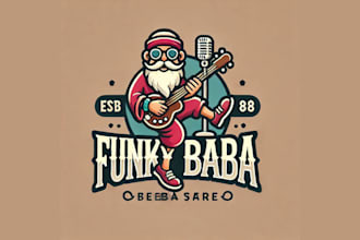 do awesome vintage funky baba logo for your business