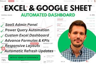create automated excel dashboard with power query and google sheets dashboard