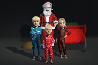 create 3d fashion animations, 3d clothing for christmas seasonal 3d designs