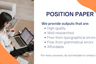 write a position paper for you