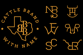 design a western, cattle brand style logo for your ranch, farm