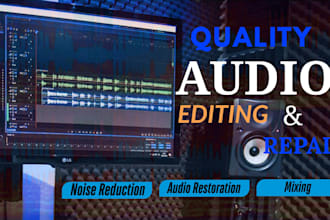 edit podcast audio, post production and noise reduction