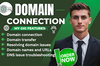 connect and transfer domain dns to any website shopify, systeme io, wix