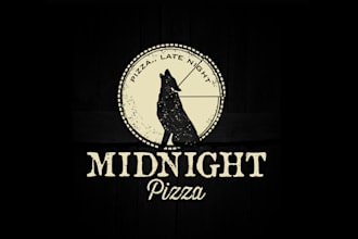 make amazing midnight pizza logo