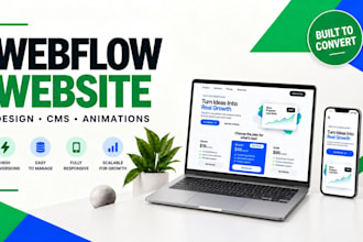design a high converting webflow website for your saas business