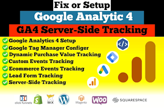 fix or setup google analytics 4, ga4 ecommerce server side tracking with GTM