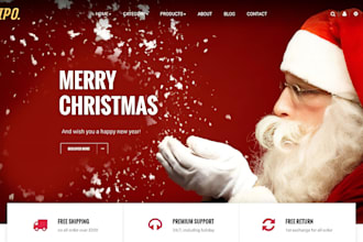 christmas shopify store christmas card website christmas product dropshipping