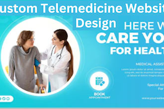 design custom telemedicine website, healthcare website, wellbeing clinic website