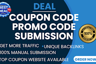 manually submit coupon code up to 150 coupon submission site