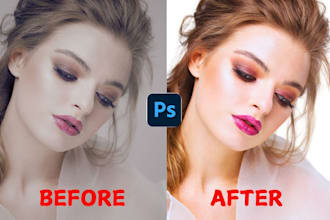 do photoshop retouching, unblur, enhance and increase photos