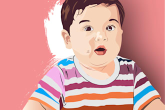 do illustration art work  vector art  vector tracking  digital art