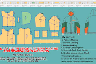 do clothe sewing pattern making and grading pattern design