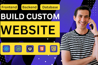 build custom website, wordpress website, frontend, backend