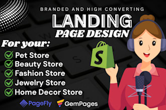 design shopify landing page ecommerce shopify store with gempage pagefly shogun