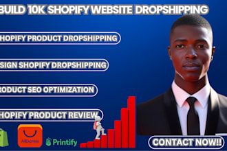 build shopify store, shopify dropshipping store, shopify website