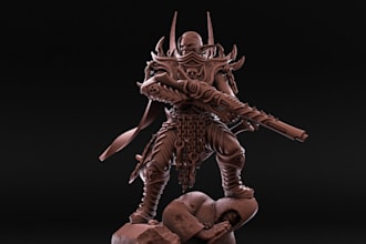 digital clay 3d wargaming miniature, action figurine,dnd model,wow character,stl