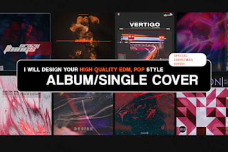 design an edm pop album cover or single cover art